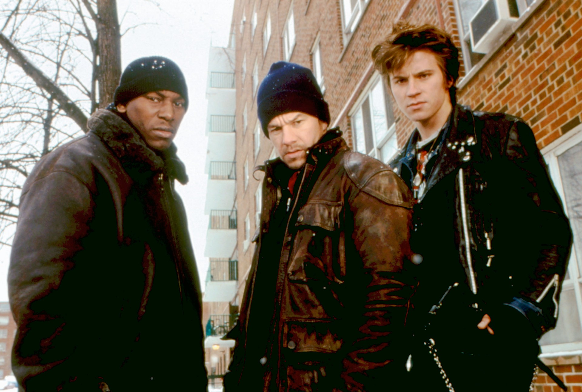 Tyrese Gibson, Mark Wahlberg and Garrett Hedlund in Four Brothers