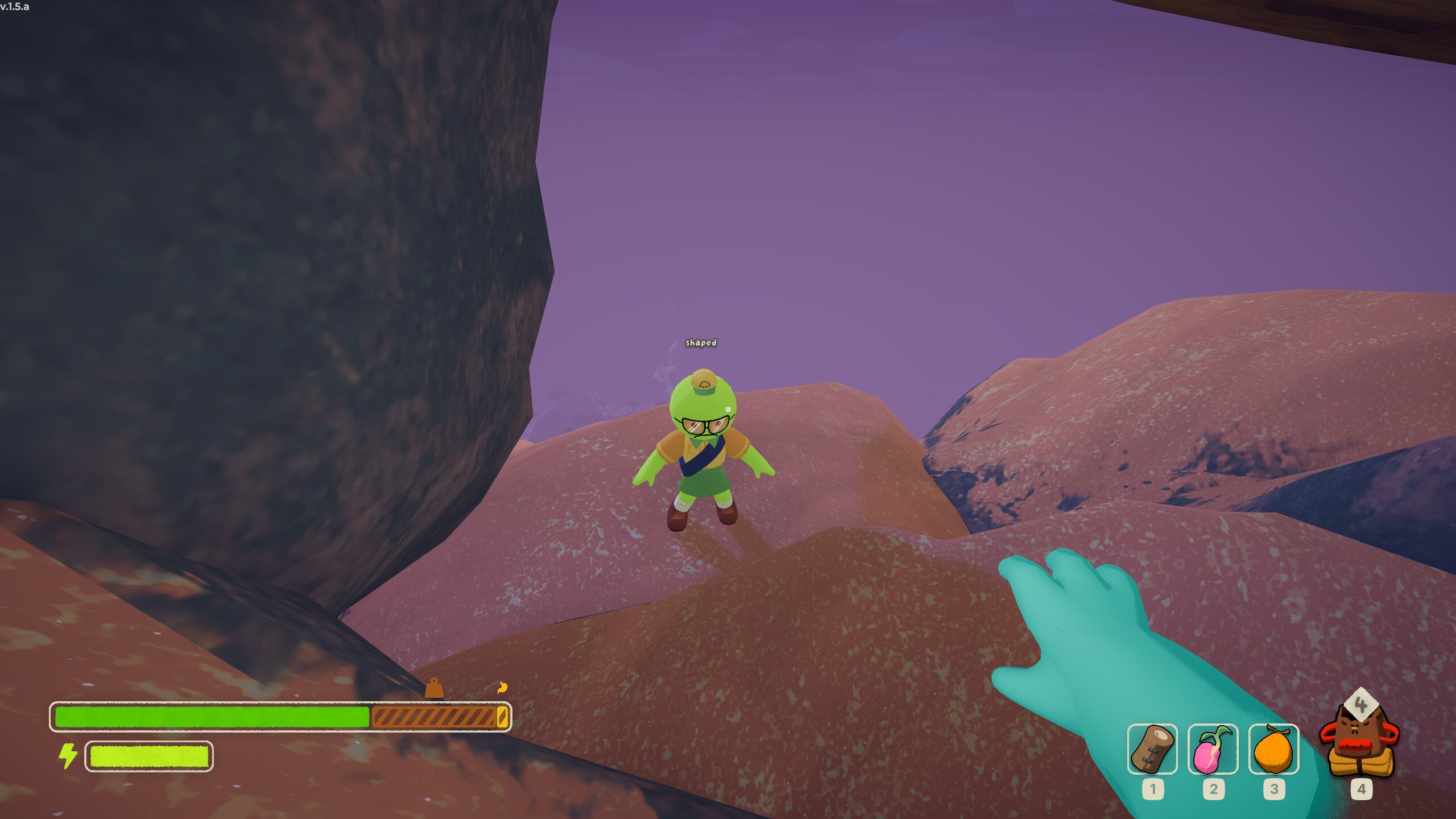 Encouraging my friend to try and climb