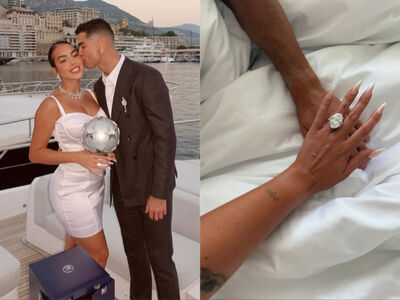 C羅獻1.5億巨鑽求婚　女友戴「鴿子蛋」喊我願意