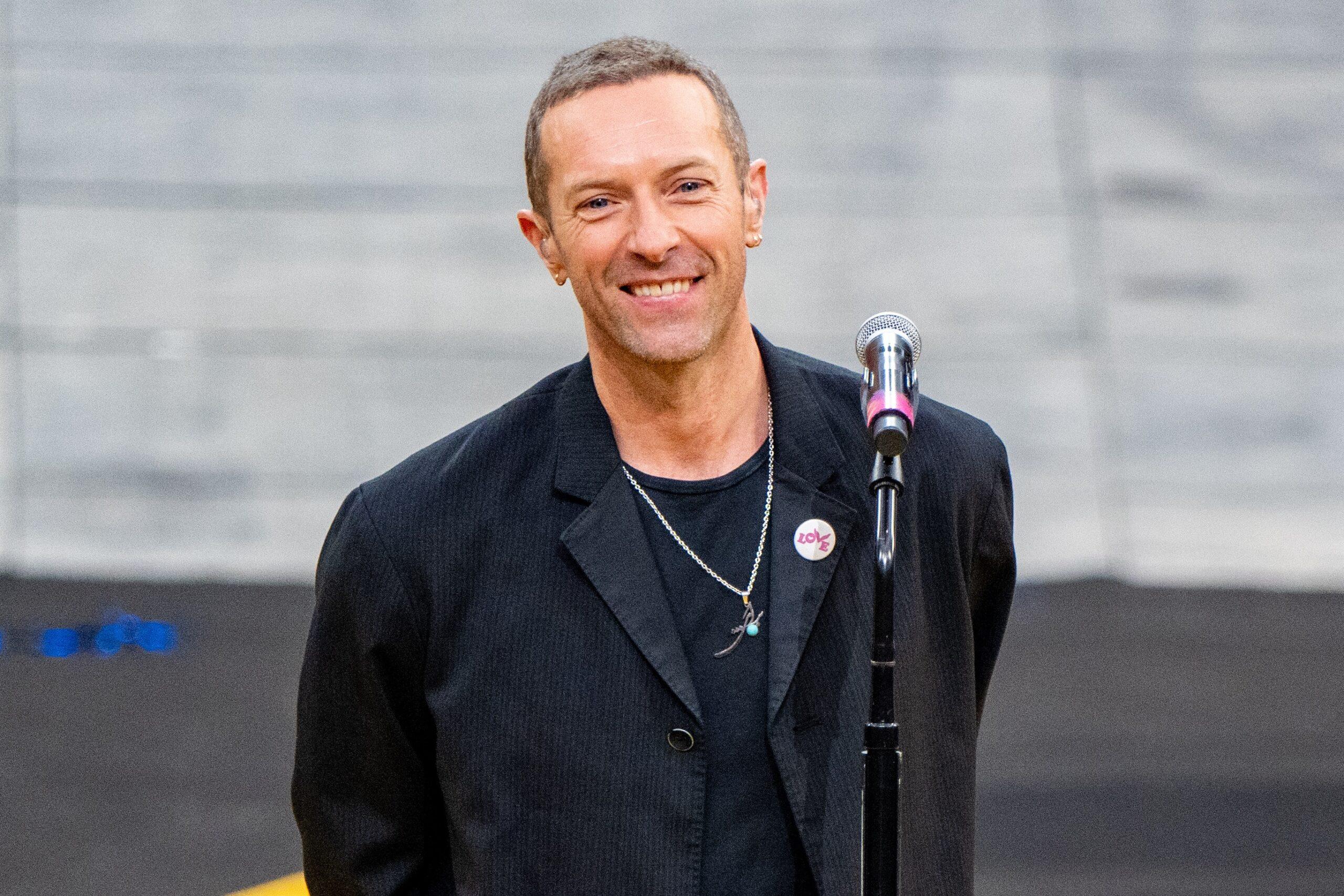 Chris Martin at the Opening Ceremony in BC Place Stadium at the start of Invictus Games Vancouver Whistler 2025 in Canada