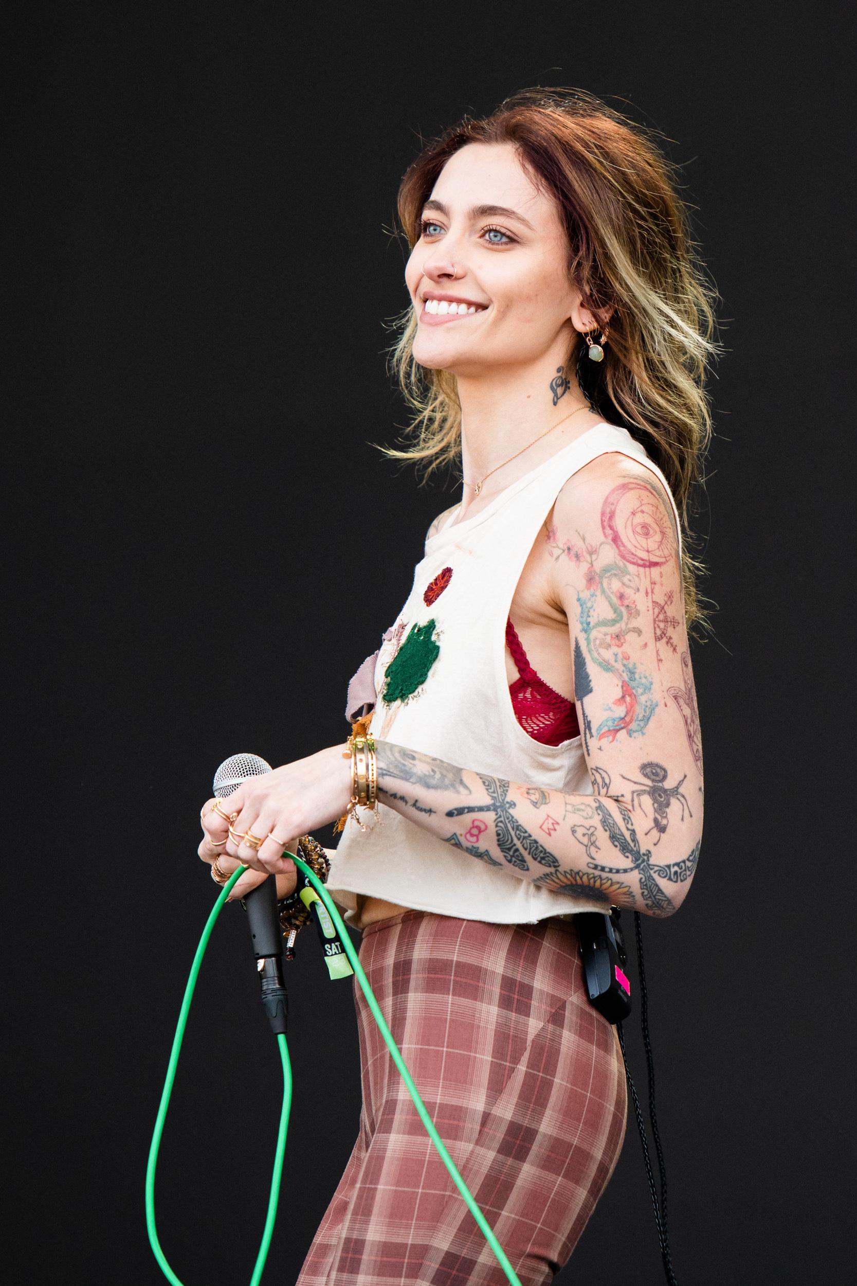 Paris Jackson flaunting her tattoos
