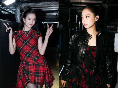 Jisoo格紋迷你裙甜酷風、Jennie霸氣登場！McQueen訂製超美舞台造型