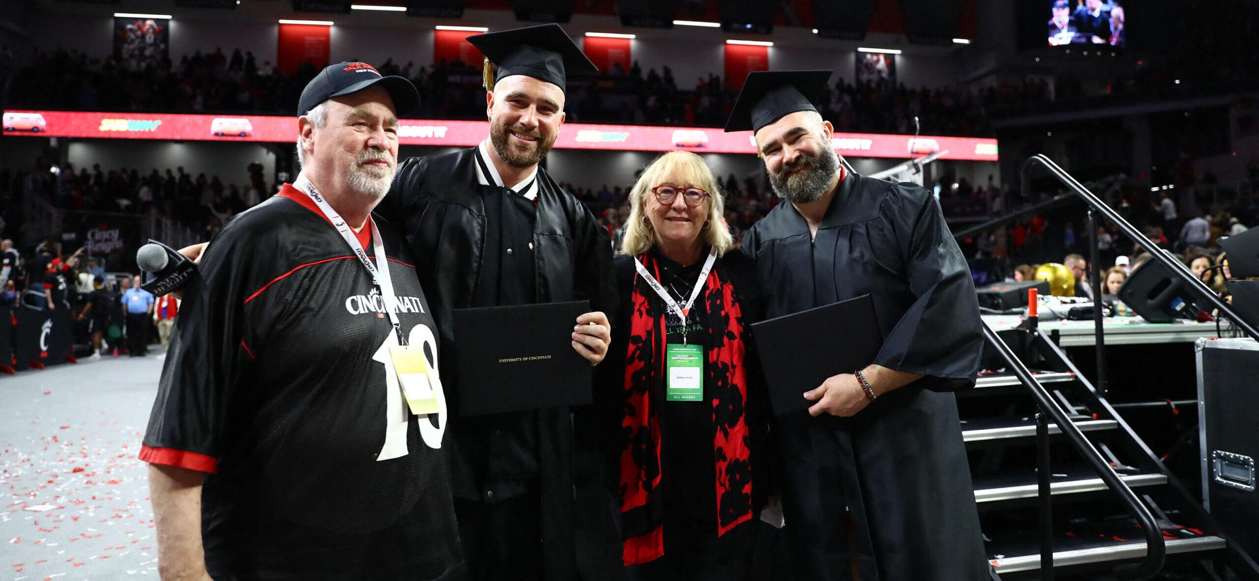 Travis, Jason, and Donna Kelce.