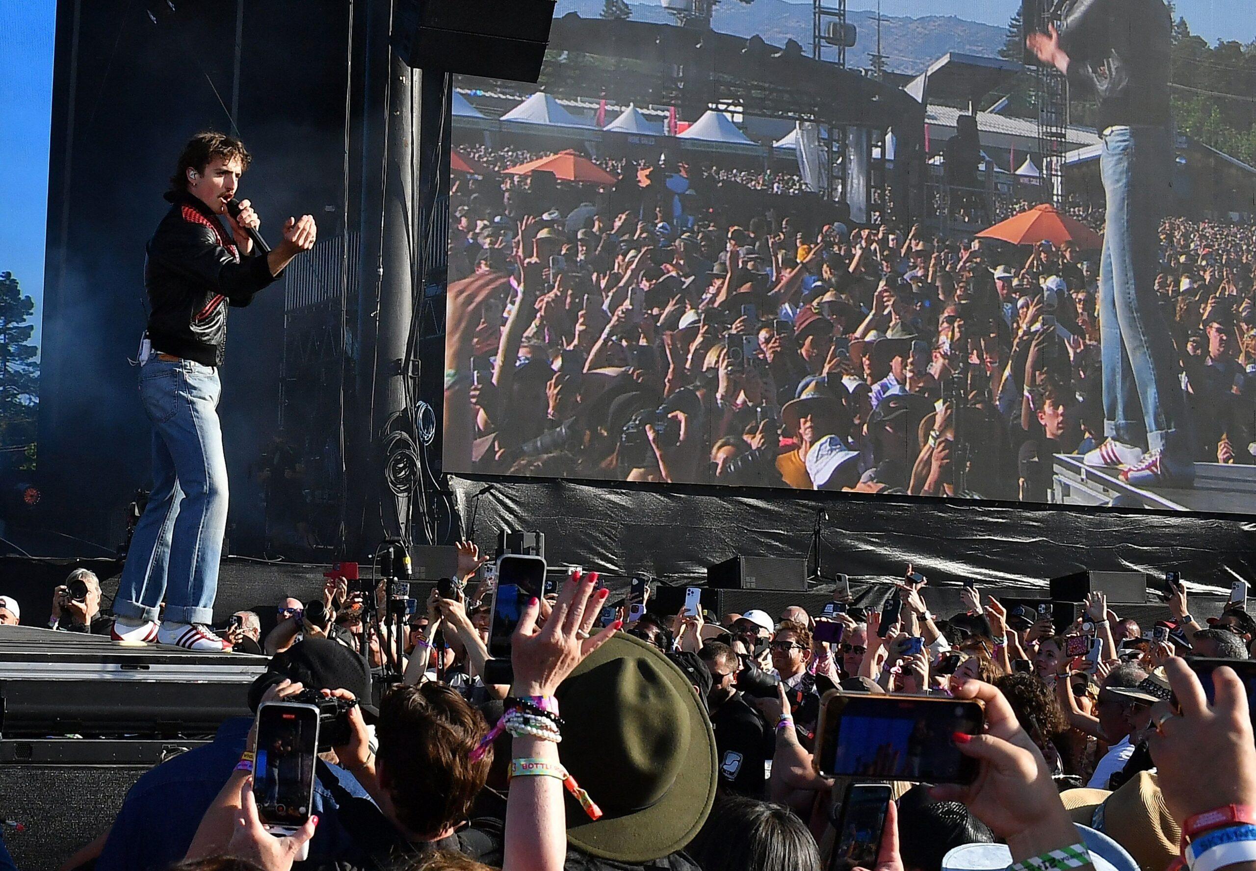 Benson Boone at 2025 BottleRock Napa Valley
