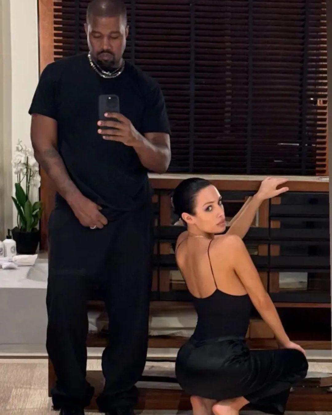 Bianca Censori and Kanye West selfie