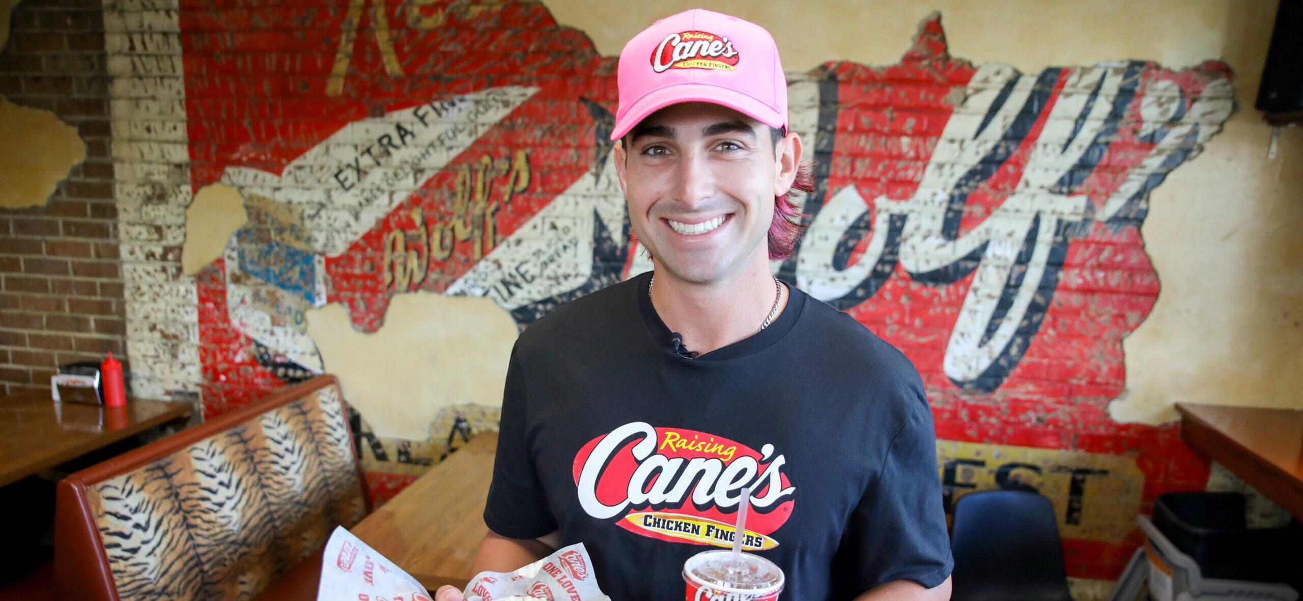Banana Ball Star Tanner Thomas Captures Social Content At Raising Cane's In Baton Rouge