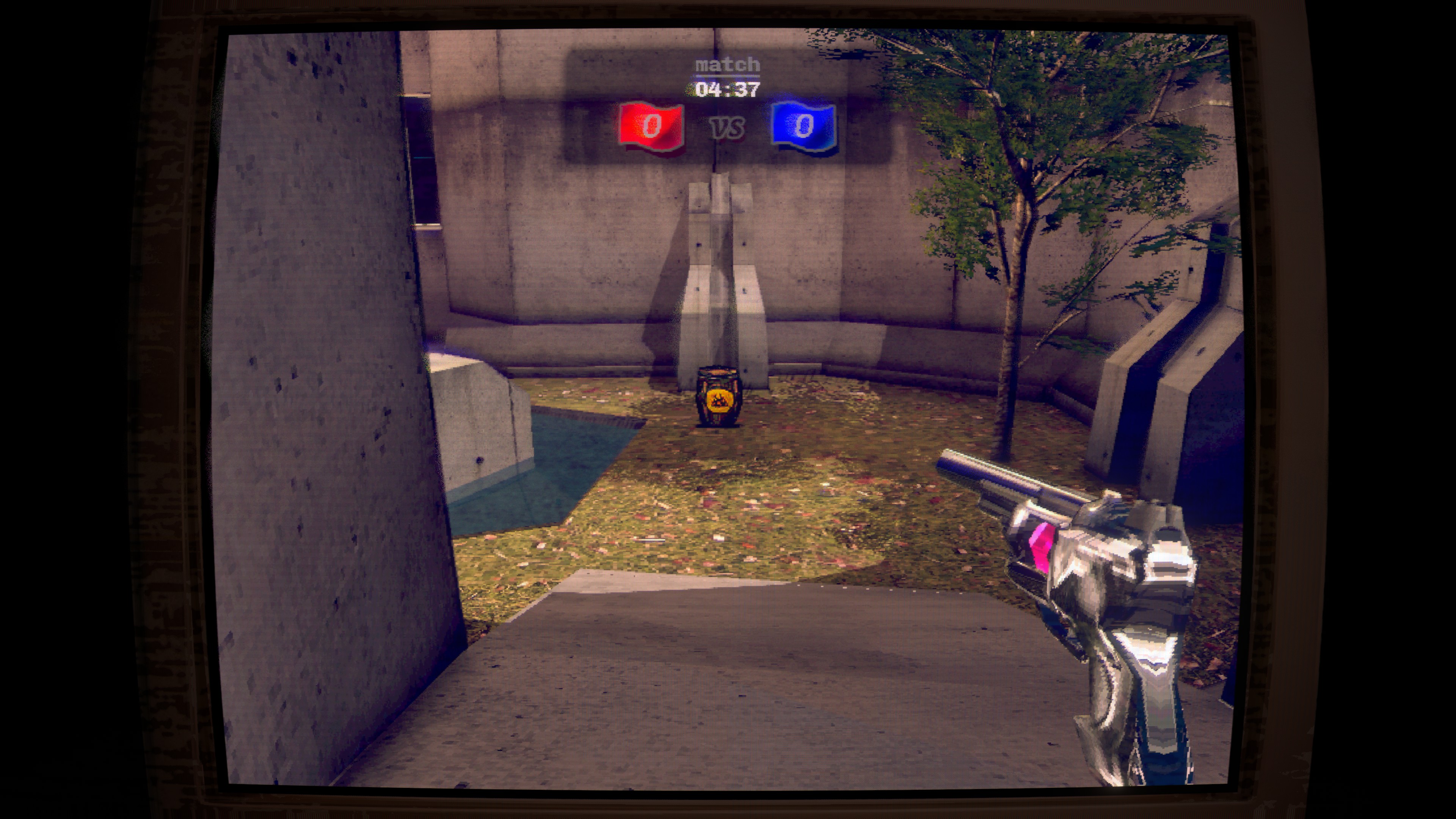 The game contained within an old CRT monitor