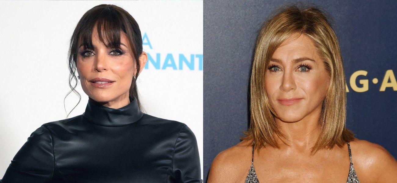 A photograph collage of Bethenny Frankel and Jennifer Aniston