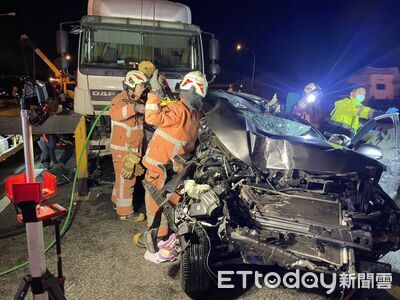 北上做生意遇死劫！國3香山聯結車釀連環撞　5口困壓縮車體岳母亡