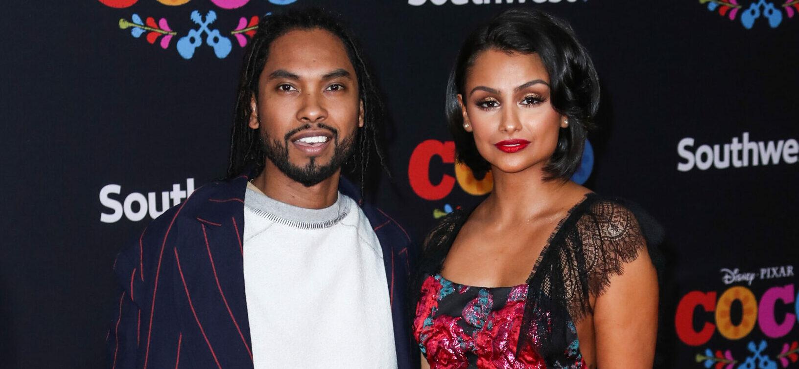 Miguel and Nazanin Mandi on the red carpet