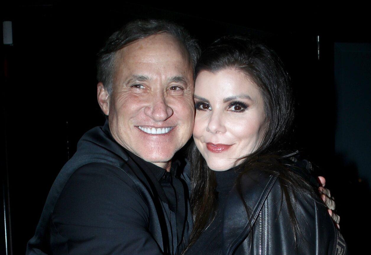 Heather Dubrow and husband Terry snuggle up at dinner at Craig&rsquo;s.