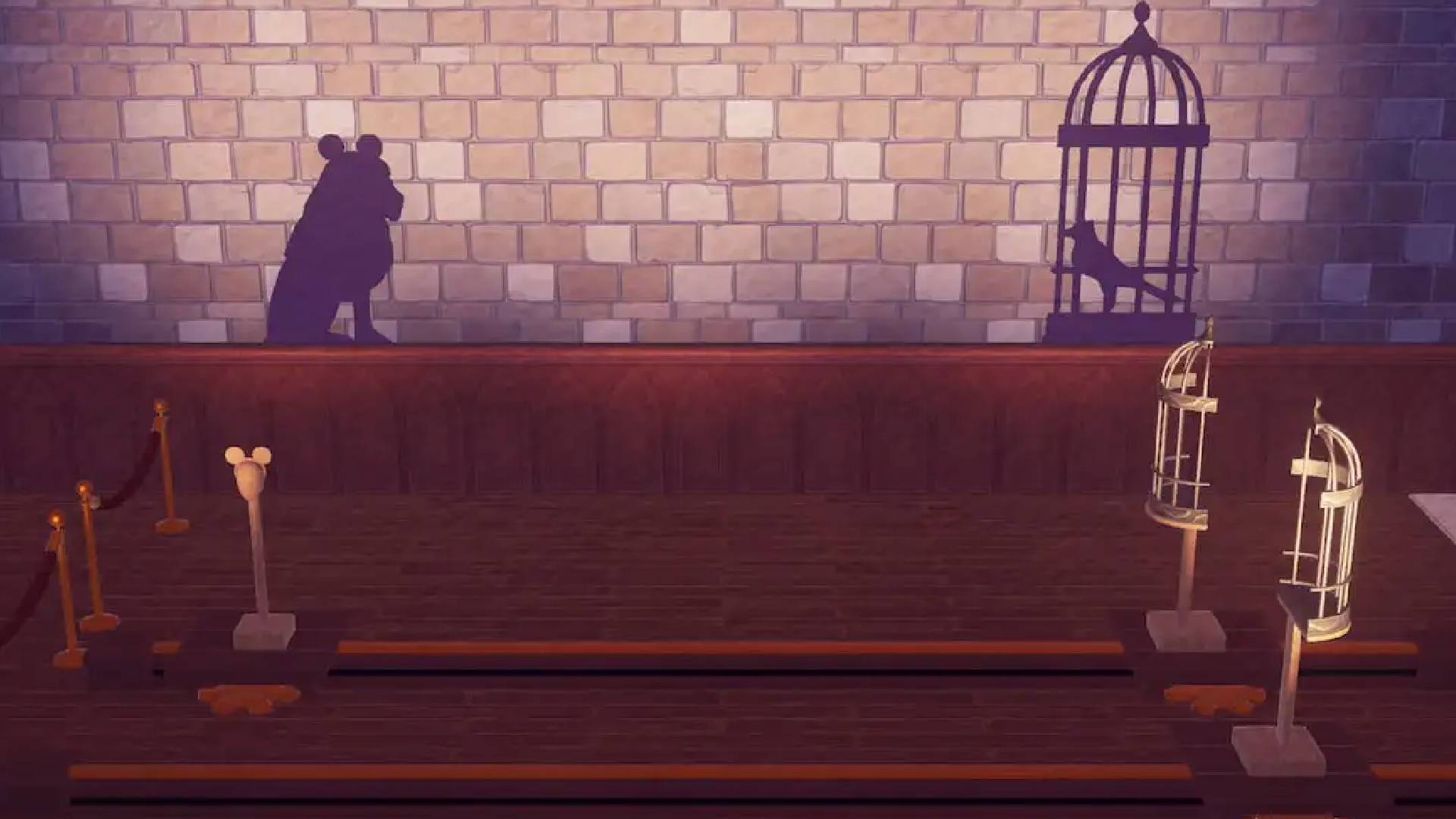 Lion and bird shadows with puzzle solution in Disney Dreamlight Valley Trial of Truth