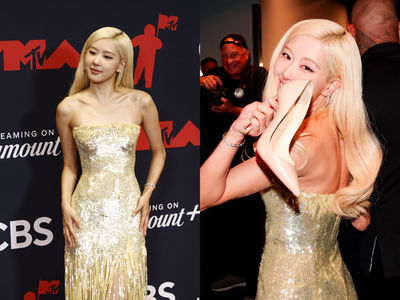  Ros&eacute;金色流蘇禮服超仙！＜APT.＞奪年度歌曲　拎上紅底鞋成最大贏家