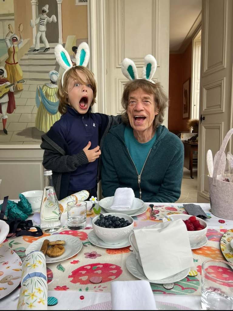 Mick Jagger and son