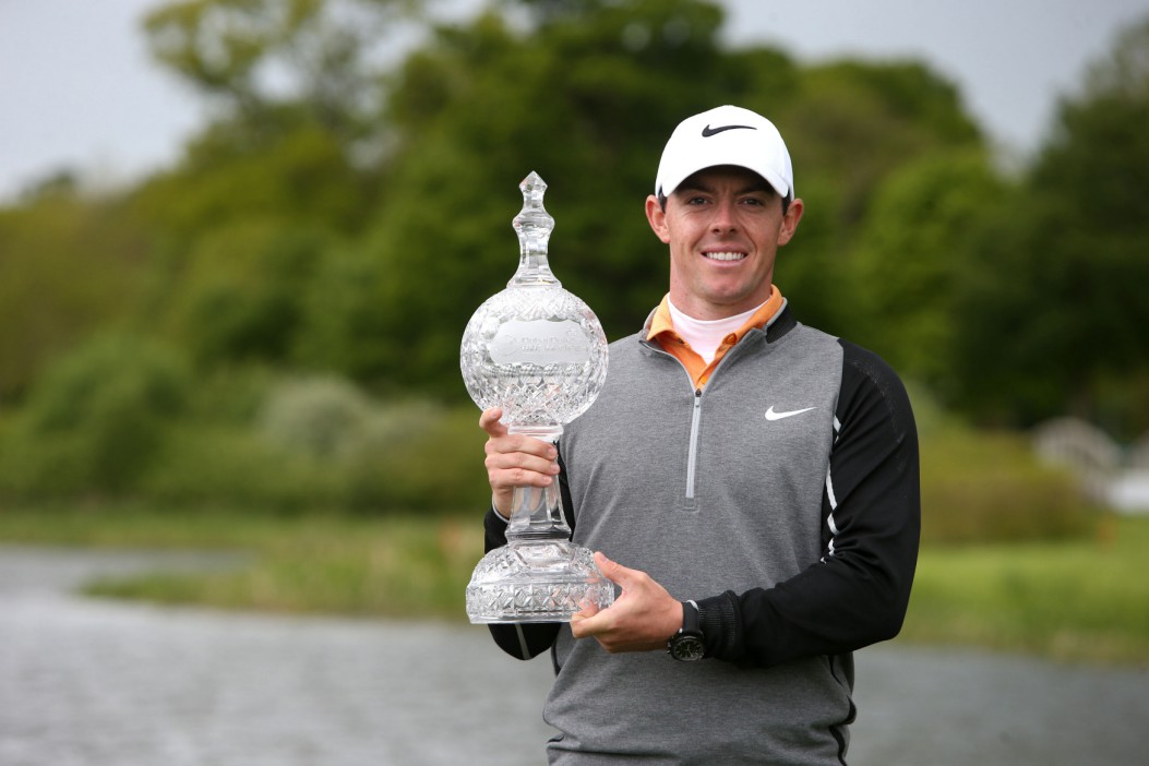 File photo dated 22-05-2016 of Northern Ireland's Rory McIlroy with the trophy after winning the Irish Open at The K Club, County Kildare. PRESS ASSOCIATION Photo. Issue date: Friday June 10, 2016. Before hosting the Dubai Duty Free Irish Open last month, McIlroy had been frustrated at failing to turn good performances into victories and was annoyed at what he felt was 