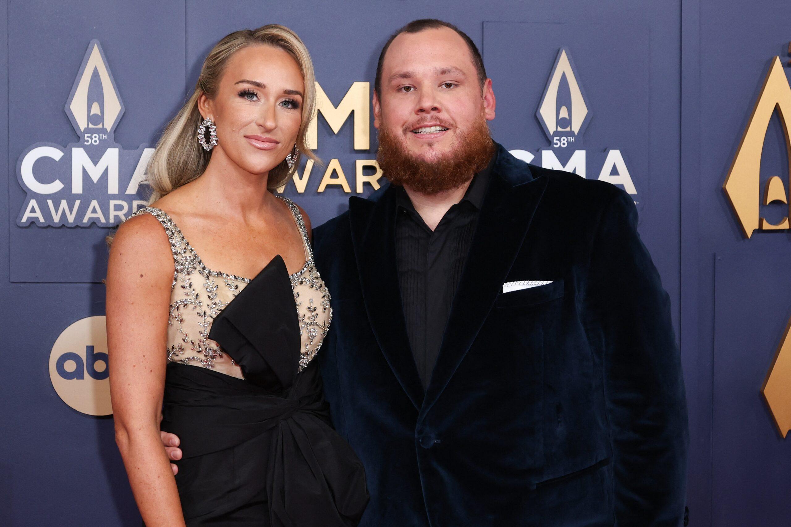 Nicole Hocking and Luke Combs at the 58th Annual CMA Awards