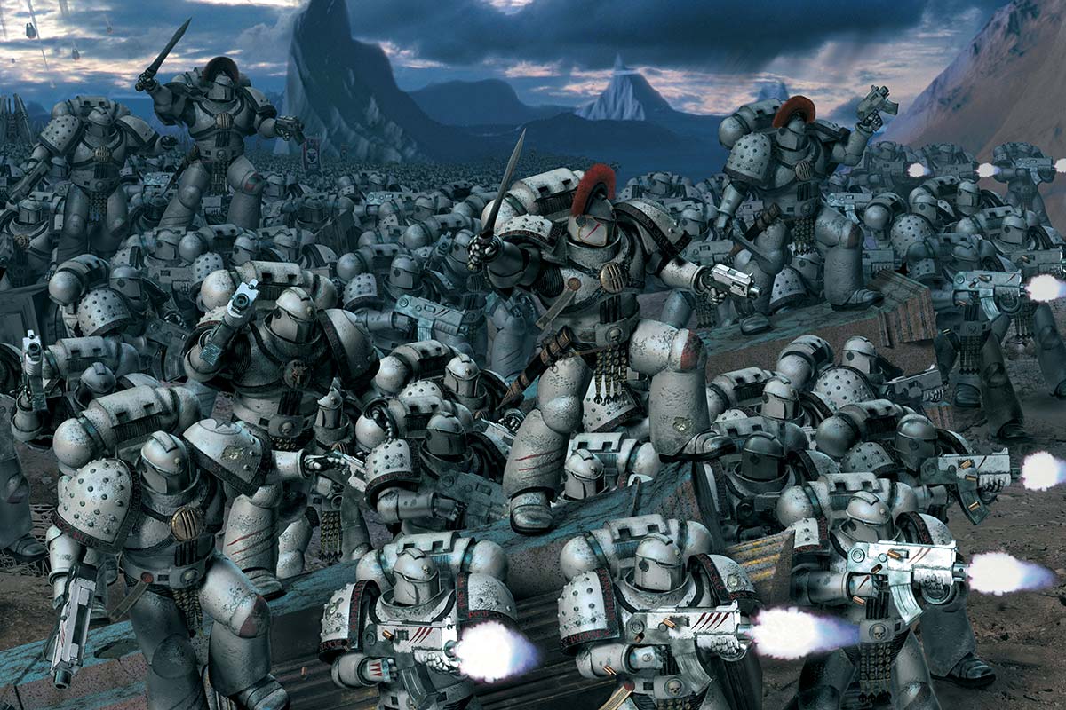 The Legiones Astartes of the 31st millennium, from the cover of False Gods