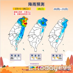 明天雨勢愈晚愈明顯　未來一周全台變天「下探15度」
